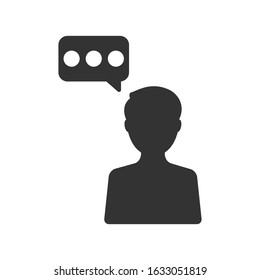 Talk, speak icon, vector graphics