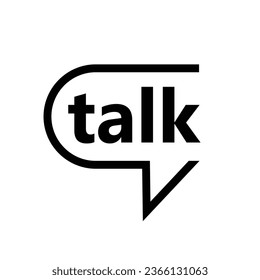 Talk speech chat letter logo icon design template