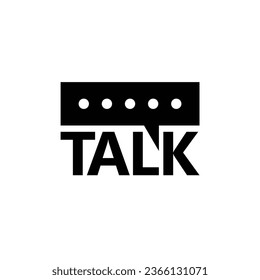 Talk speech chat letter logo icon design template