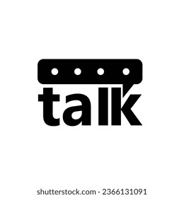 Talk speech chat letter logo icon design template