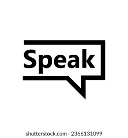 Talk speech chat letter logo icon design template