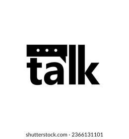 Talk speech chat letter logo icon design template