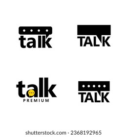 Talk speech chat letter logo icon design template