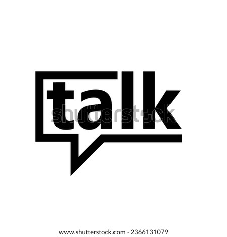 Talk speech chat letter logo icon design template