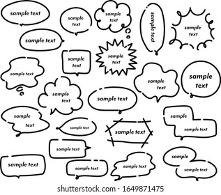 conjunto de ilustraciones de texto del chat de charla