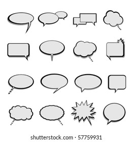 Talk, speech and thought bubbles and balloons