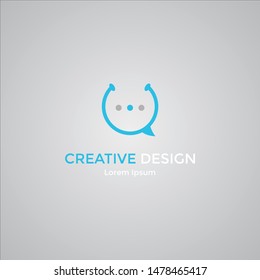 Talk stethoscope icon.modern design.vector illustration.flat logo.hospital
