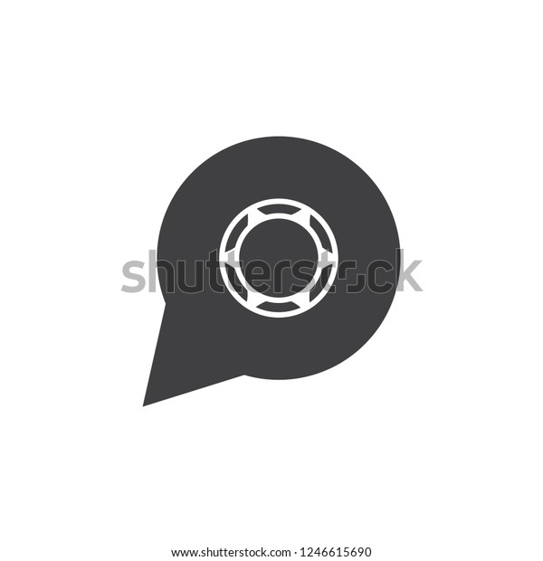 talk symbol tire shape logo\
vector