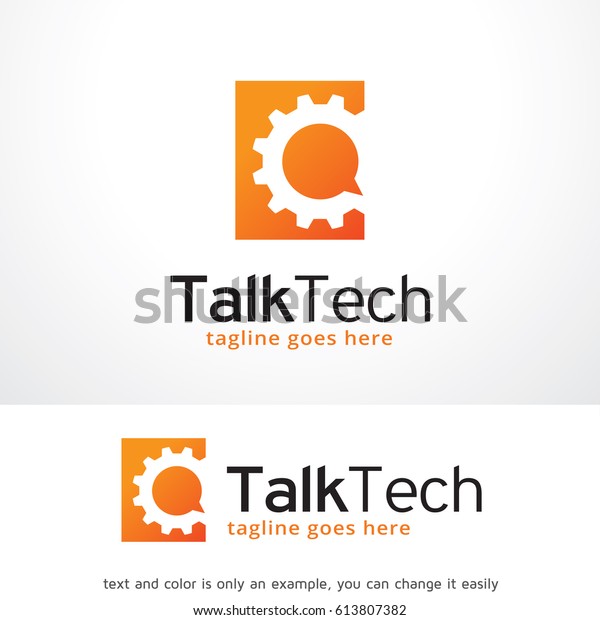 Talk Tech Logo Template Design Vector,\
Emblem, Design Concept, Creative Symbol,\
Icon