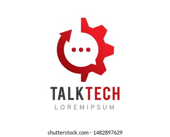 Talk technology logo symbol or icon template