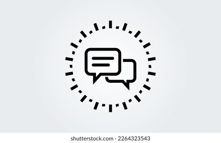 Talk, text message, speech bubble, Chat icon symbol vector illustration, design element