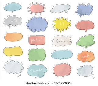 talk think communication vector speak text message set 