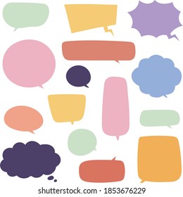 Charla y piensa en burbujas de cómics vectoriales 