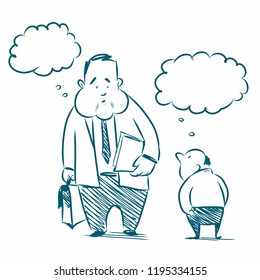 The talk of two men. Place for text.