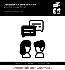 talk Vector icon can be use for user interface, seamless pattern, mobile app icon