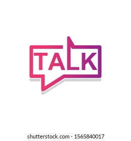 Talk vector icon logotype  design template