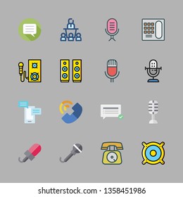 talk vector icon set
