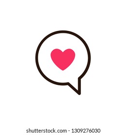 Talk vector icon, valentine's day symbol