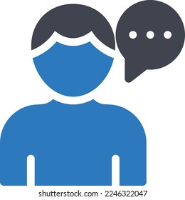 ilustración de talk Vector en un fondo transparente. Símbolos de calidad superior. Iconos vectoriales de glifos para diseño de conceptos y gráficos. 
