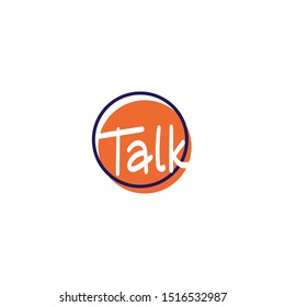 Talk vector logotype design template
