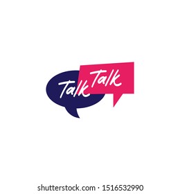 Talk vector logotype design template