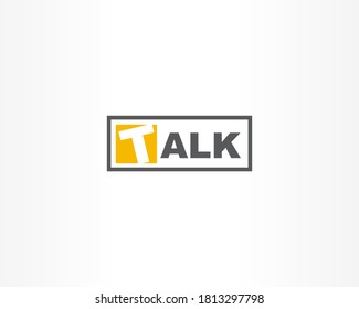 Talk vector text typhography design template