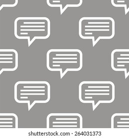Talk white and black seamless pattern for web design. Vector symbol