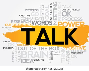TALK word cloud, business concept
