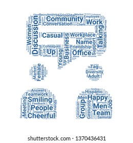 talk word cloud. tag cloud about talk