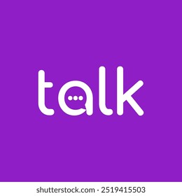 Logotipo do Talk word com ícone de bate-papo