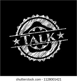 Talk written with chalkboard texture