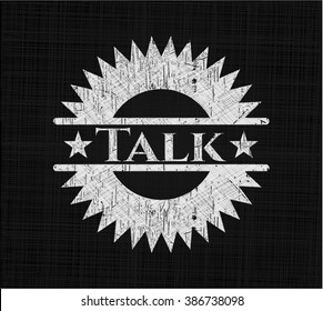 Talk written with chalkboard texture