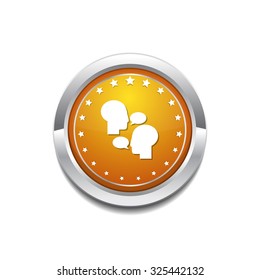 Talk Yellow Vector Icon Button
