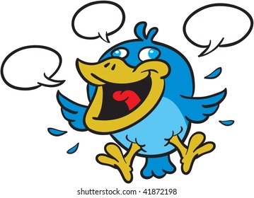 Talkative blue bird