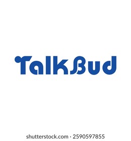 Talkbud Earphone Logo Design Vector Stock Vector.