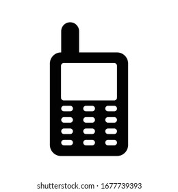 icono plano de glifo vector talkie 