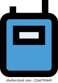 ilustración de talkie Vector en un fondo transparente.Símbolos de calidad premium.Icono vectorial de trazo para el concepto y el diseño gráfico.
