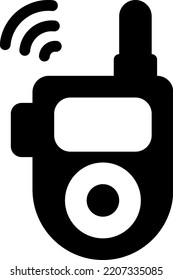 ilustración de talkie Vector en un fondo transparente. Símbolos de calidad superior. Iconos vectoriales de glifos para diseño de conceptos y gráficos. 
