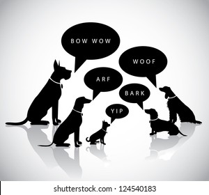 Talking Barking Dog Silhouettes