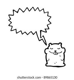 desenho animado de castor falante