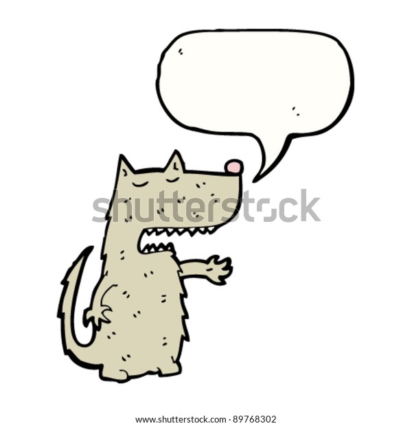 Talking Big Bad Wolf Cartoon Stock Vector Royalty Free 89768302