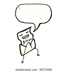 sprechender Karikaturencharakter