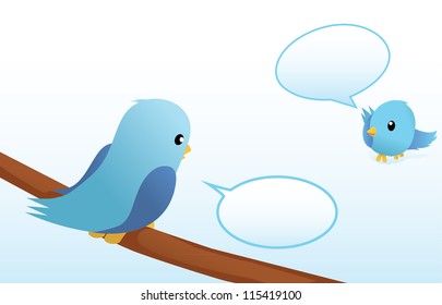 talking blue birds