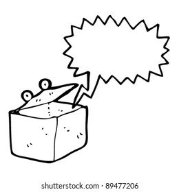 personaje de caricatura de caja de conversación