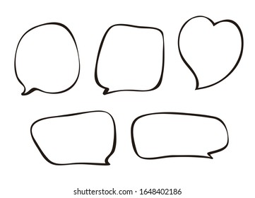 Talking bubble in hand drawn style, comic