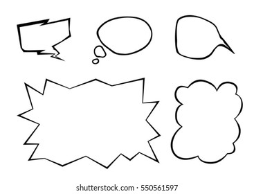 talking bubble speech set isolated on white background