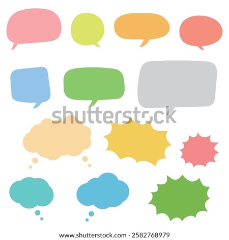 Talking bubble style of thinking sign symbol vector illustration. Web chatting box and comic dialogue design.