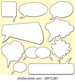 Talking bubbles, vector illustration. Please see some similar pictures from my portfolio