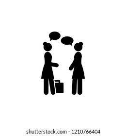 talking, businesswoman icon. Element of businesswoman icon. Premium quality graphic design icon. Signs and symbols collection icon for websites, web design, mobile app