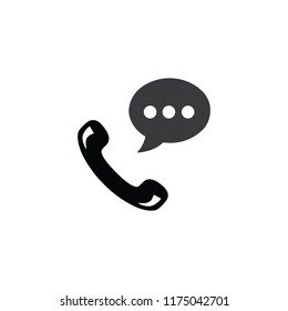 Talking by phone auricular symbol